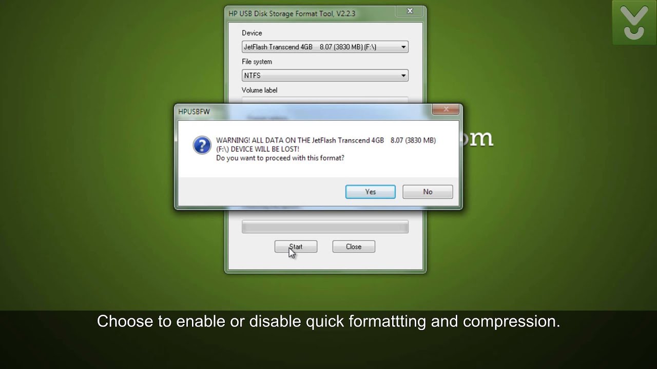 windows disk formatting utility